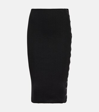 Finn ribbed-knit silk pencil skirt | Petar Petrov