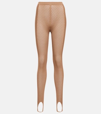 Leggings con staffe e pizzo | Khaite