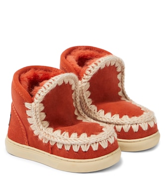 Shearling-lined suede sneakers | Mou Kids