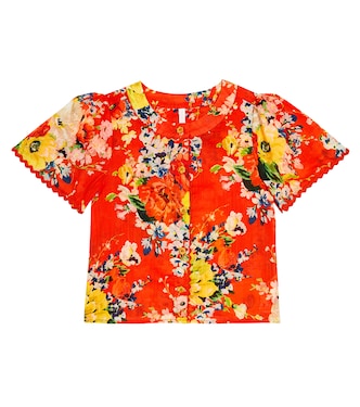 Alight floral cotton top | Zimmermann Kids