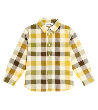 Daho checked linen and cotton shirt | Bonpoint