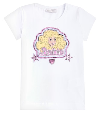 x Barbie® cotton-blend jersey T-shirt | Monnalisa