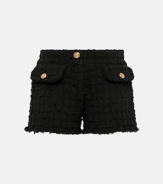 Heritage cotton-blend tweed shorts | Versace