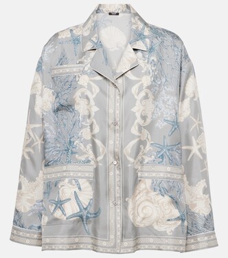 Barocco Sea oversized silk twill shirt | Versace