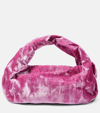 Twist Small velvet shoulder bag | Dries Van Noten