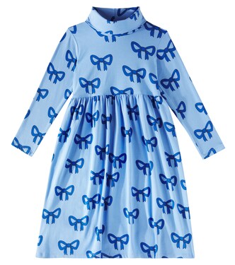 Robe Bow à col roulé en coton mélangé | Mini Rodini