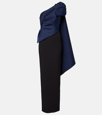 Bow-detail draped taffeta gown | Roland Mouret