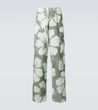 Pantalon ample en coton à fleurs | Dries Van Noten