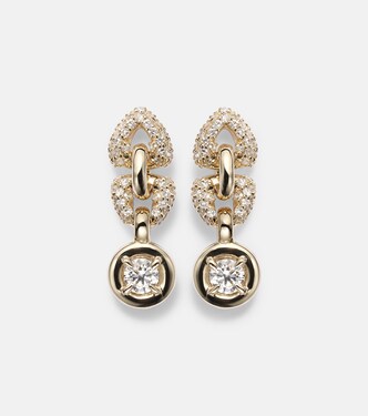 Boucles d'oreilles Rossellini en or 14 ct et diamants | Stone and Strand
