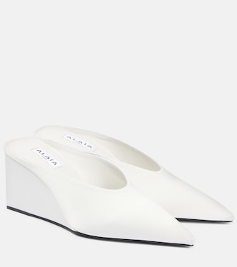 Cube Pointy 75 satin wedges | Alaïa