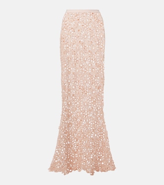 Obie crochet cotton-blend maxi skirt | Norma Kamali