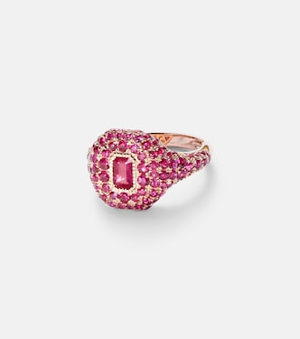 18kt rose gold pinky ring with ruby | Shay Jewelry