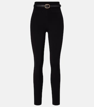 Belted high-rise leggings | Self-Portrait