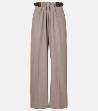 Gathered wool wide-leg pants | Loewe