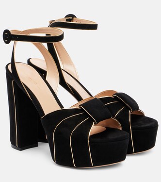 Plateausandalen 125 aus Veloursleder | Gianvito Rossi