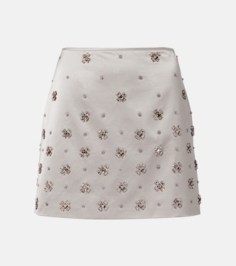 Olenna embellished cotton-blend miniskirt | Veronica Beard