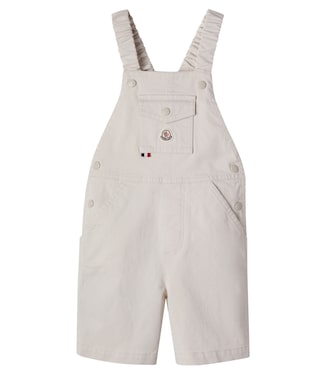 Baby cotton-blend twill overalls | Moncler Enfant