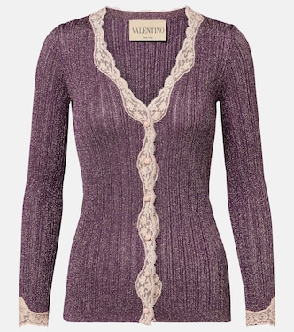 Lace-trimmed cardigan | Valentino