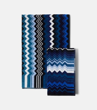 Giacomo set of 2 cotton terry towels | Missoni