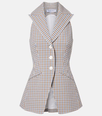 Gilet en coton à motif vichy | Veronica Beard