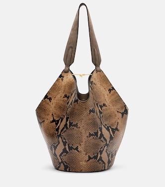 Sac Lotus Small en cuir à effet serpent | Khaite