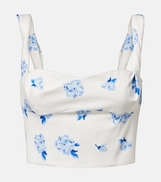 Lexi floral cotton crop top | Leo Lin