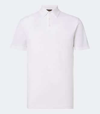 Cotton jersey polo shirt | Slowear