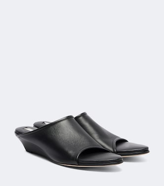 Wedge-Mules aus Stretch-Leder | Christen
