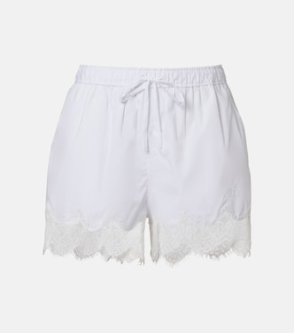 Lace-trimmed cotton shorts | Simkhai