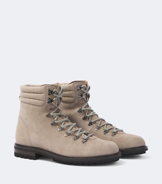 Suede lace-up boots | Kiton