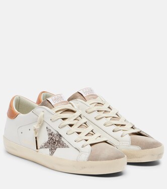 Super-Star glitter leather sneakers | Golden Goose