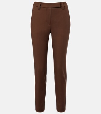 Cotton-blend slim pants | Brunello Cucinelli