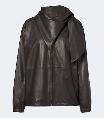 Chaqueta de piel con bufanda | Loewe