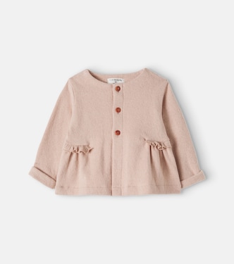 Baby Cortina ruffled cotton-blend cardigan | 1 + in the Family