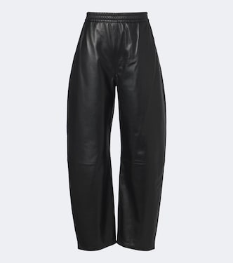 Noa leather barrel-leg pants | Arma
