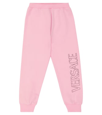 Pantalon de survêtement en coton à logo | Versace Kids