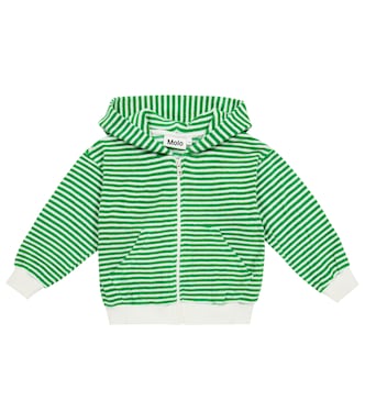 Sweat-shirt Mel à capuche rayé en coton mélangé | Molo