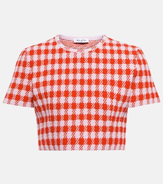 Houndstooth cropped top | Alaïa