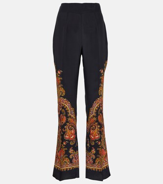 Pantalon à taille haute en soie | Etro
