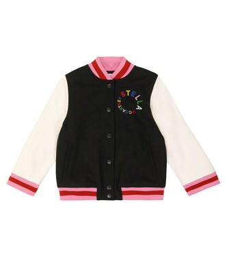 Logo wool-blend varsity jacket | Stella McCartney Kids