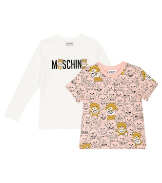 Set of 2 printed cotton jersey shirts | Moschino Kids