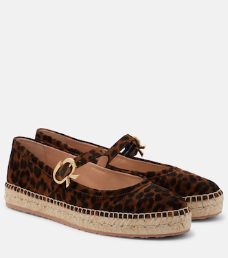 Leopard-print suede espadrilles | Gianvito Rossi