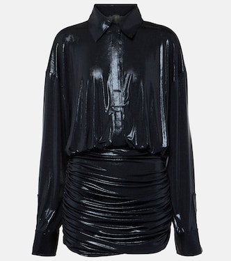 Robe chemise en lamé | Norma Kamali