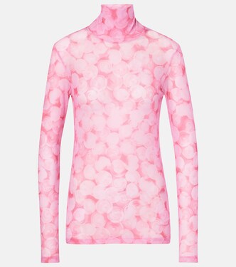 Printed high-neck jersey top | Dries Van Noten