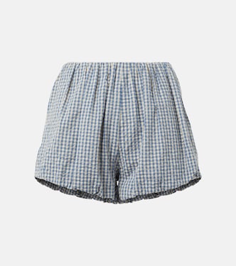 Aurelia gingham cotton shorts | Posse