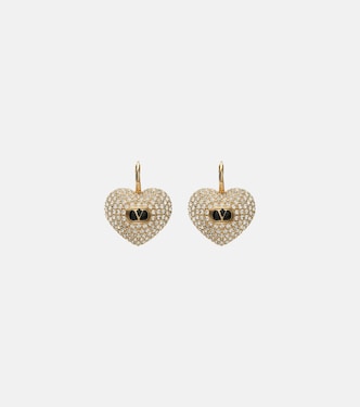 Cœur Royale crystal-embellished earrings | Valentino