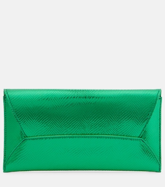 Clutch Envelope Small aus Metallic-Leder | Aquazzura