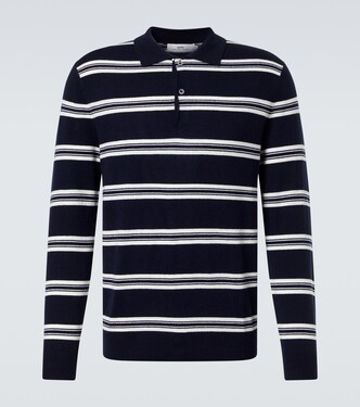 Mr Swansea striped cashmere polo sweater | Arch4