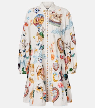 Printed embellished cotton minidress | Camilla