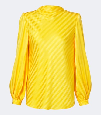 VLogo striped silk jacquard blouse | Valentino